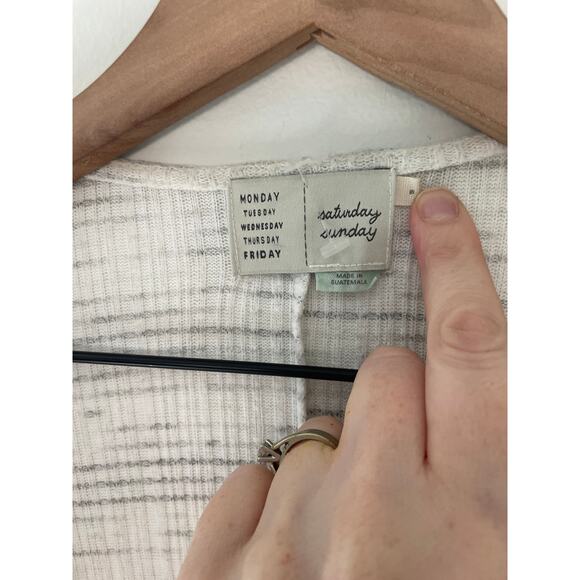 ⭐️ 3/$20 Anthro Saturday Sunday Gray Long Cardigan Duster Sweater Small - Picture 10 of 11